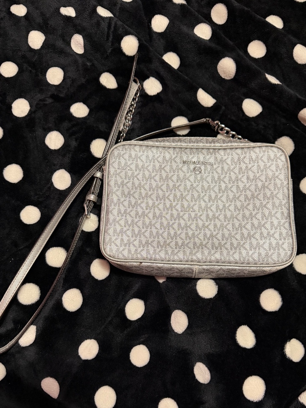 Michael Kors Silver Crossbody Bag